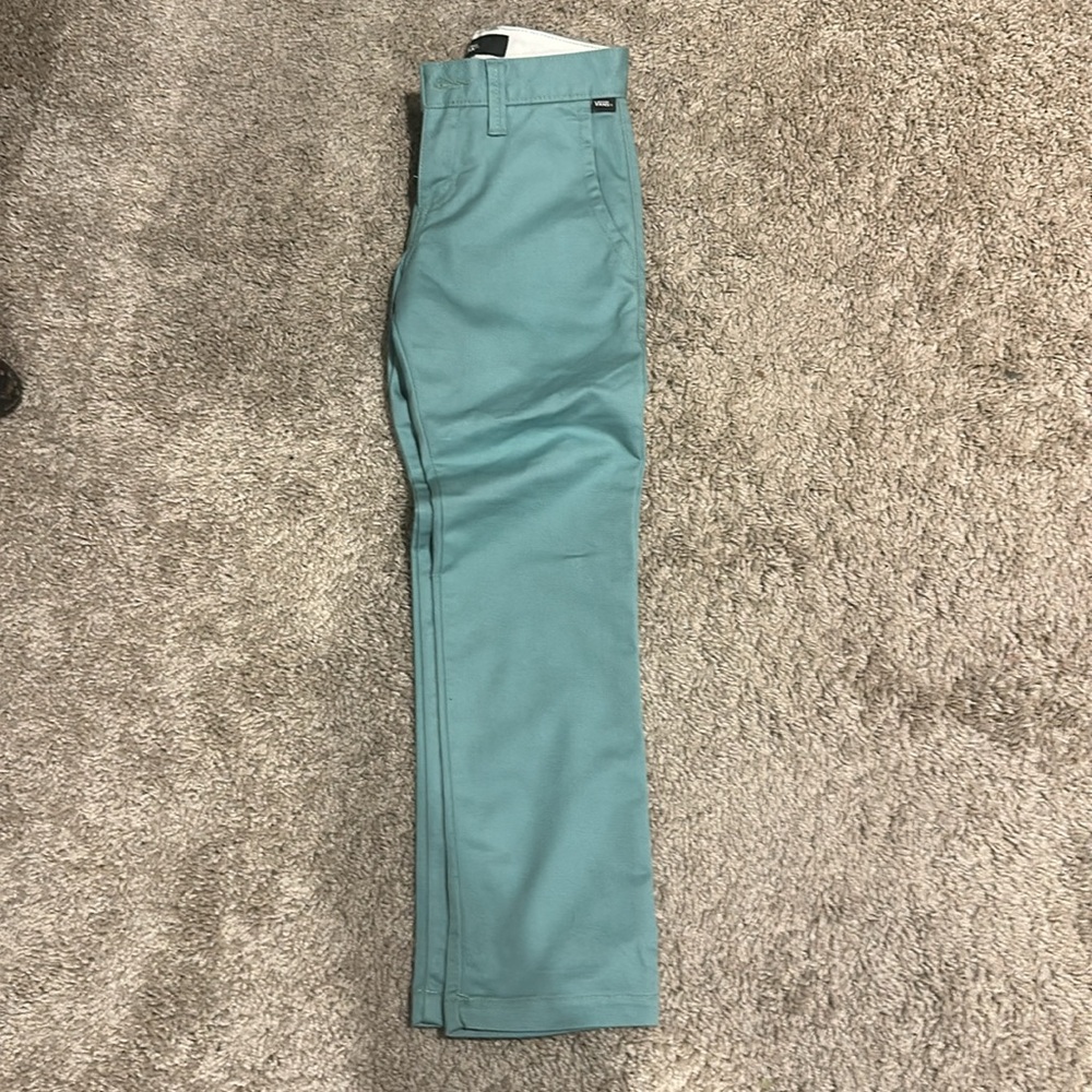 Kids seafoam, green vans slacks